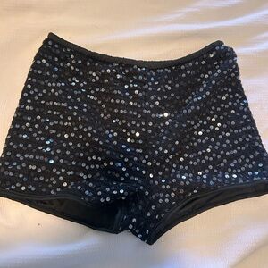 Missguided Black Sequin Shorts
